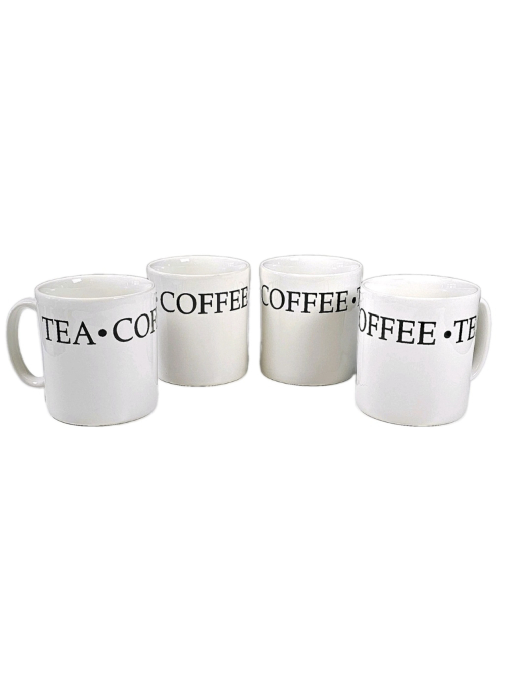 Vintage Wessex Collection Ceramic Mugs Set of 3 Black Block Font Made in England